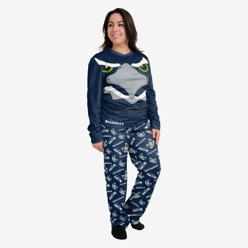 Blitz Seattle Seahawks Womens Mascot Pajamas Cool Women's Distressed