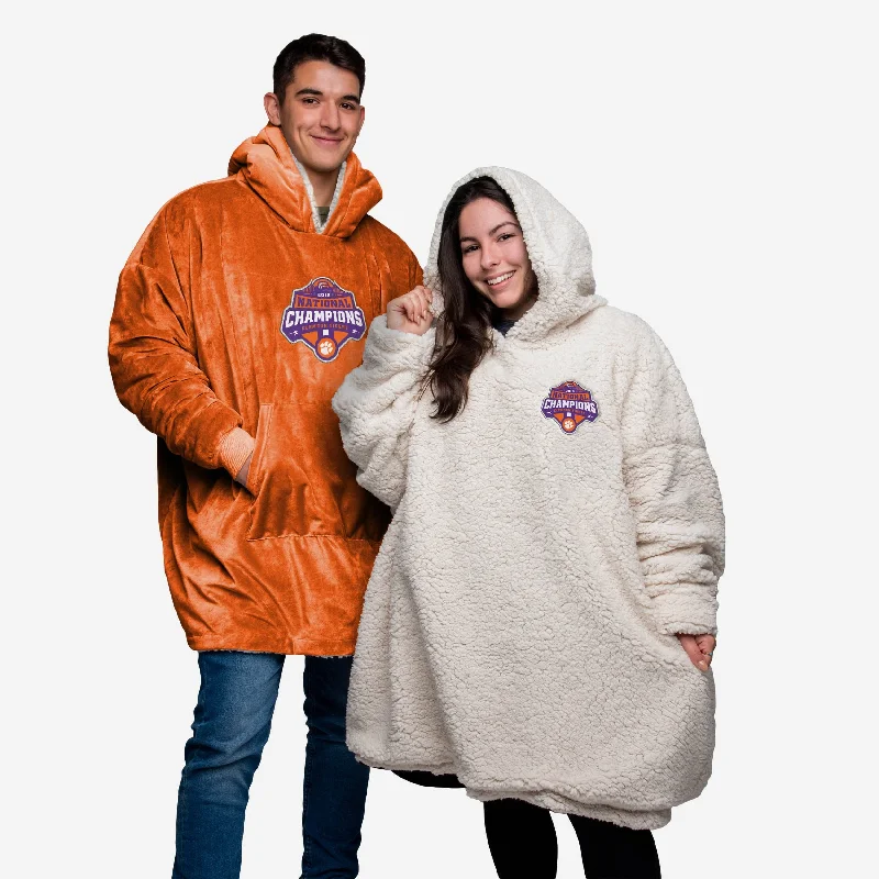 Clemson Tigers 2018 Football National Champions Reversible Big Logo Hoodeez Refined Women's Hand - crafted