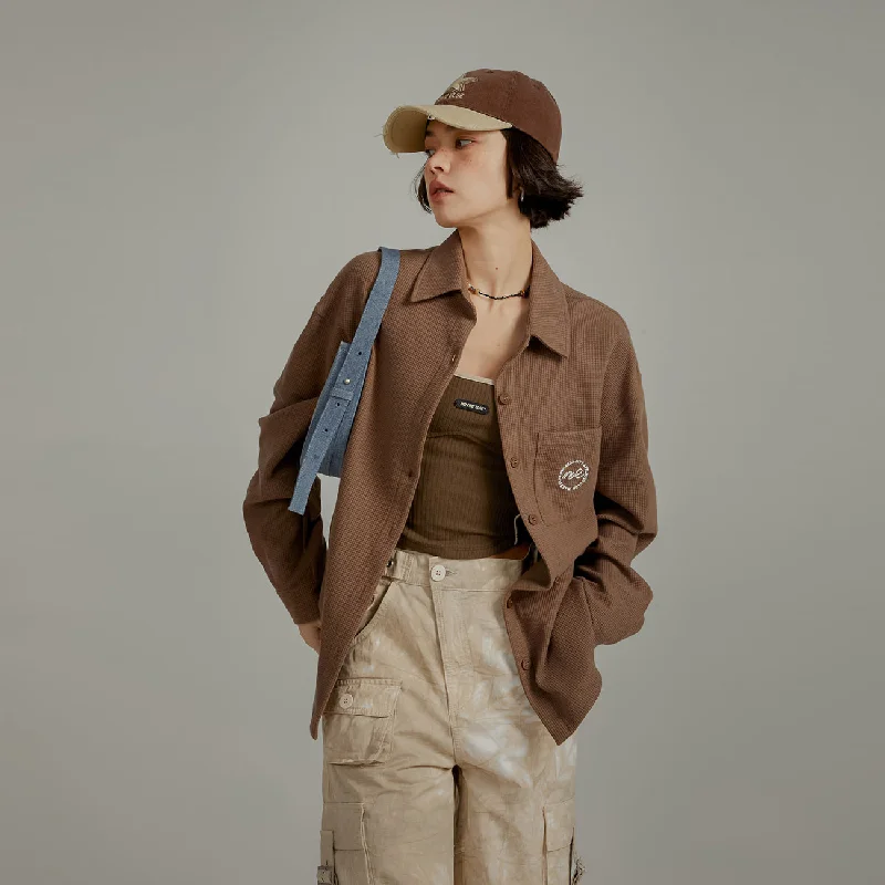 Pocket Boxy Shirt Bohemian Women's Free