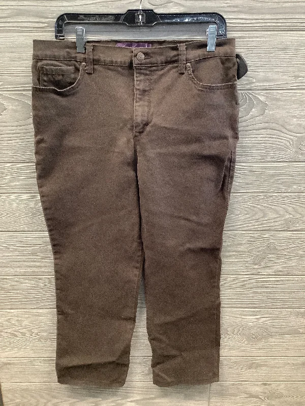 Jeans Straight By Gloria Vanderbilt In Brown, Size: 14p Sporty Women's Athleisure 