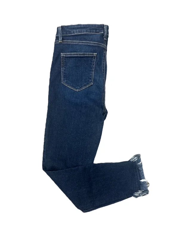 Jeans Straight By Paige In Blue Denim, Size: 8 Monochromatic Office Style