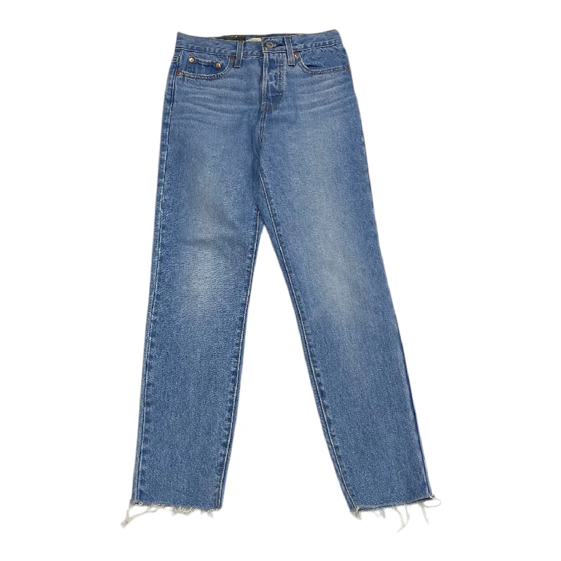 Jeans Boot Cut By Levis In Blue Denim, Size: 0 Trendy Women's Oversized