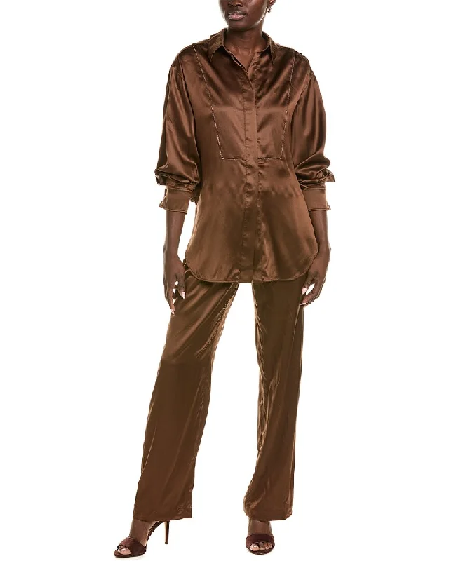 Brunello Cucinelli Silk-Blend Jumpsuit Elegant Women's 