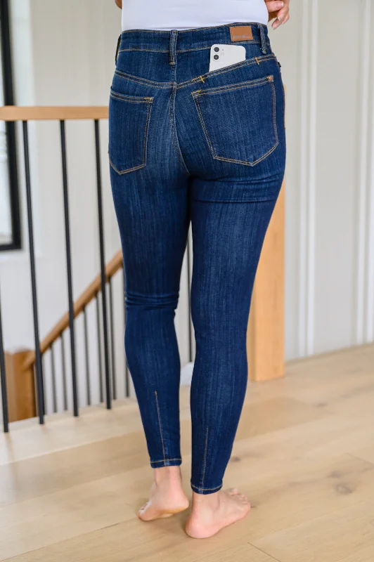 Judy Blue High Rise Back Yoke Skinny Jeans with Phone Pocket Laid - back Women's Style