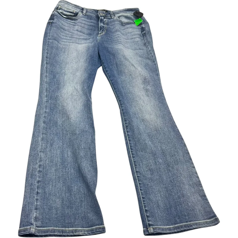 Jeans Boot Cut By Judy Blue In Blue Denim, Size: 14 Sustainable Organic