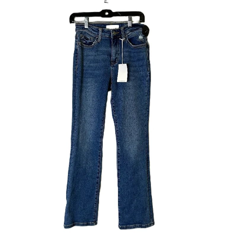 Jeans Straight By Vervet In Blue Denim, Size: 4 Traditional Women's 