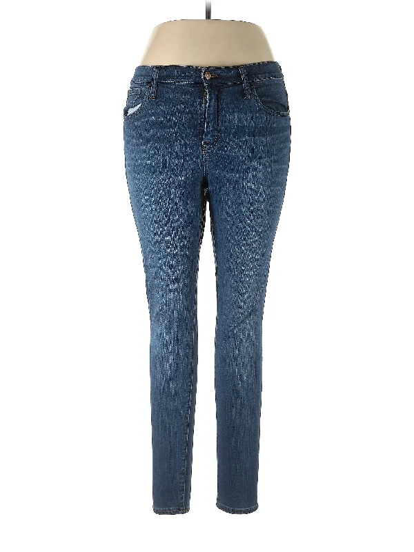 High-Rise Skinny Jeans in Dark Wash Sleek Women's Metallic
