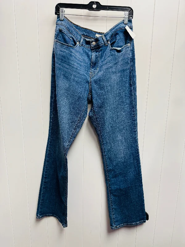 Jeans Flared By Levis In Blue Denim, Size: 12 garde