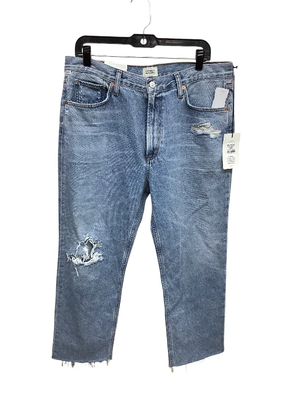 Jeans Straight By Citizens Of Humanity In Blue Denim, Size: 12 Sophisticated Women's 