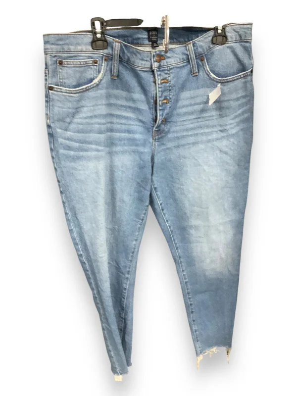 Jeans Skinny By J. Crew In Blue Denim, Size: 16 Feminine Women's Style 
