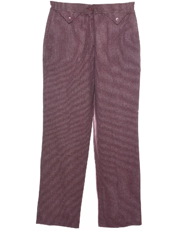 Tapered Plum Casual Trousers  - W30 L31 Casual Women's Japanese 