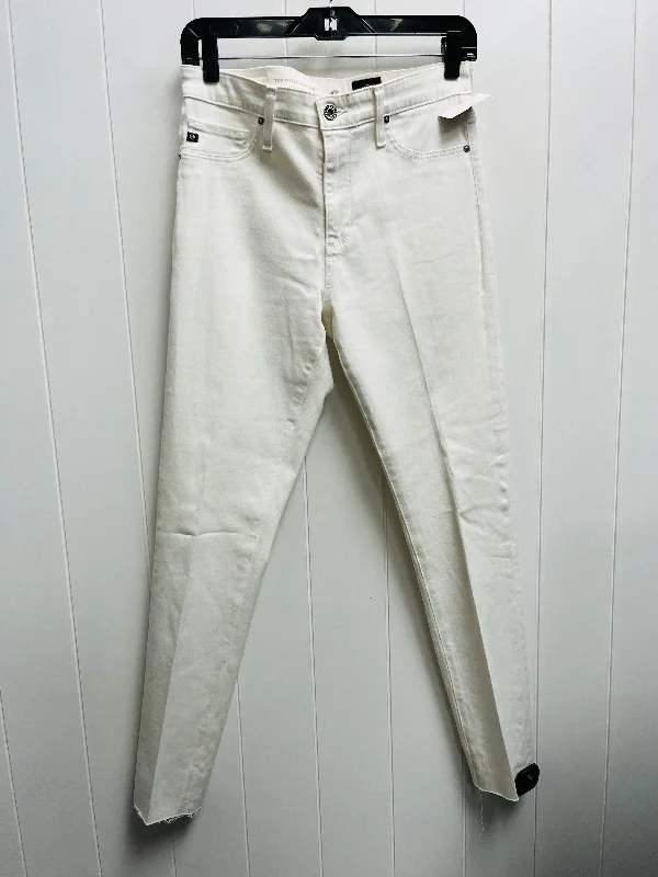 Jeans Skinny By Adriano Goldschmied In White, Size: 6 Minimalist Women's Casual