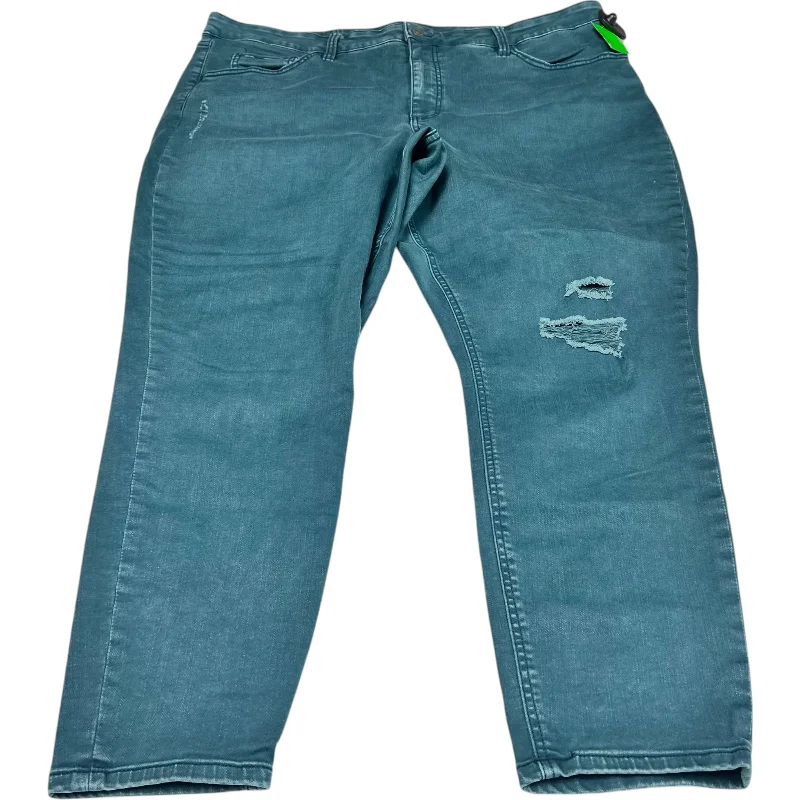 Jeans Skinny By Ava & Viv In Green Denim, Size: 22 Confident Women's Power