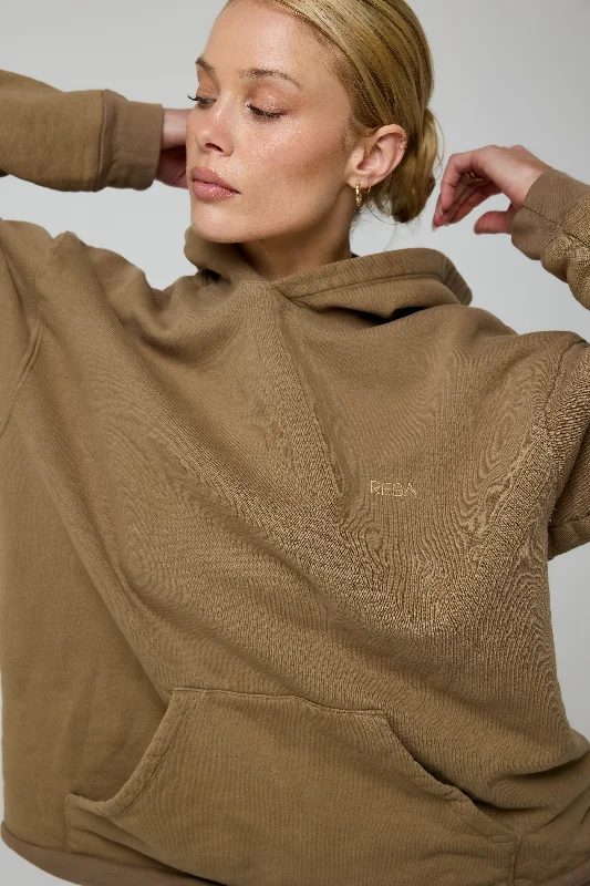 Leo Hoodie in Moss Minimalist Women's Casual