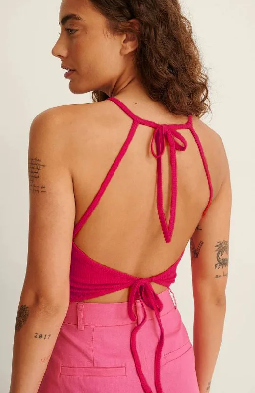 Eye Candy Backless Crop Top Dynamic Women's High - energy