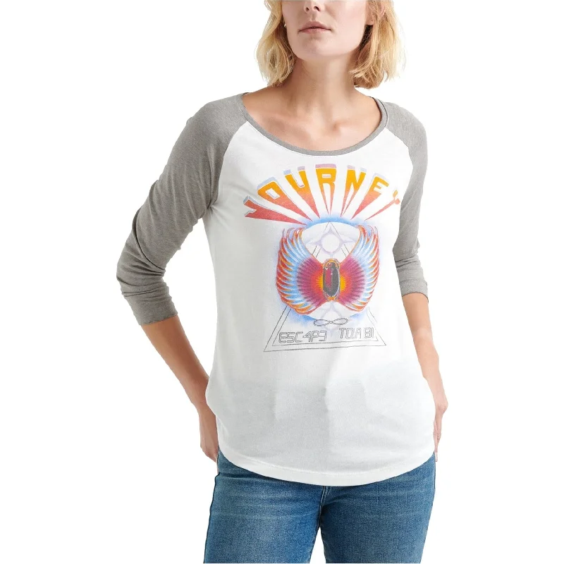 Lucky Brand Womens Journey Baseball Graphic T-Shirt, White, Small Refined Women's 
